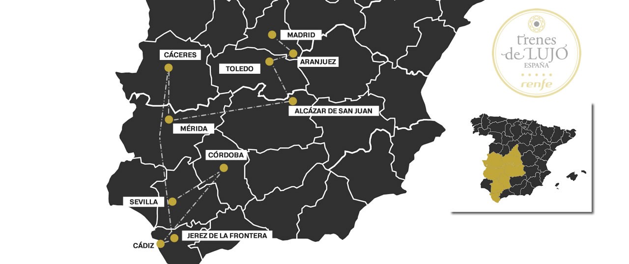 Al Andalus Luxury Train Journey Map